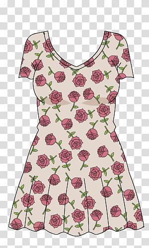 Kisekae Rose dress custom, white, red, and green floral dress drawing transparent background PNG clipart