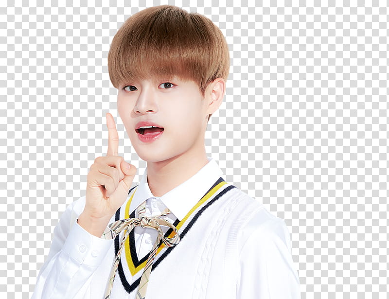 WANNA ONE X Ivy Club P, man wearing white top transparent background PNG clipart