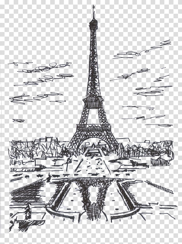Eiffel Tower Drawing, Champ De Mars, Hotel, Seine, Construction Of The Eiffel Tower, Souvenir, Gustave Eiffel, Paris transparent background PNG clipart
