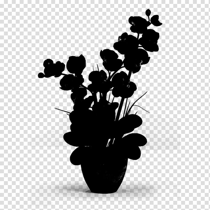 Tree Of Life, Flower, Silhouette, Leaf, Plants, Flowerpot, Blackandwhite, Still Life transparent background PNG clipart