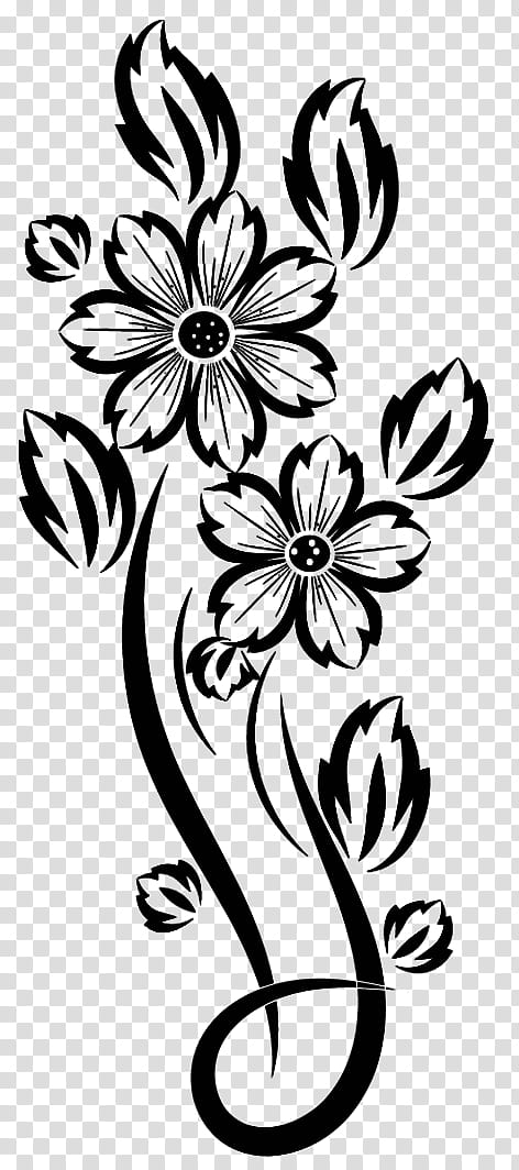 Decorative Brushes , black flowers illustration transparent background PNG clipart