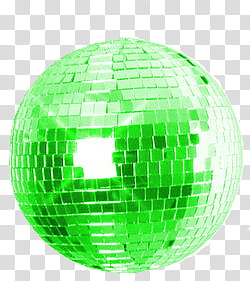 DiSCO BAllS, green and white plastic ball transparent background PNG clipart