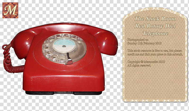 Red Rotary Dial Telephone transparent background PNG clipart