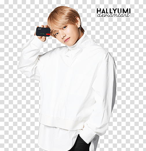 BTS, man holding pocket portable hot spot transparent background PNG clipart