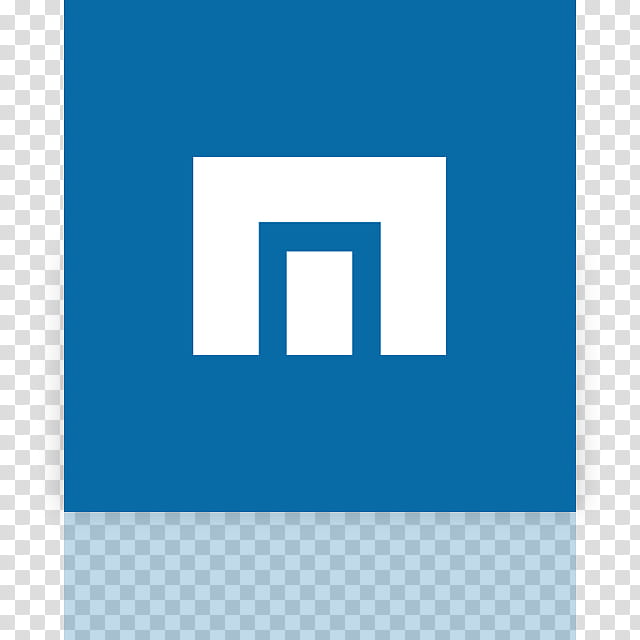 Metro UI Icon Set  Icons, Maxthon_mirror, blue and white logo transparent background PNG clipart