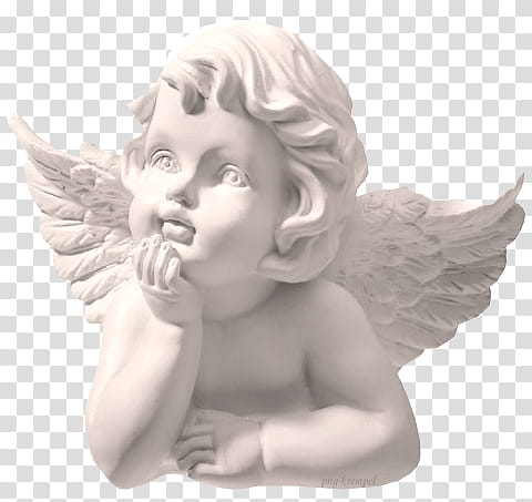 II, white concrete angel statue transparent background PNG clipart
