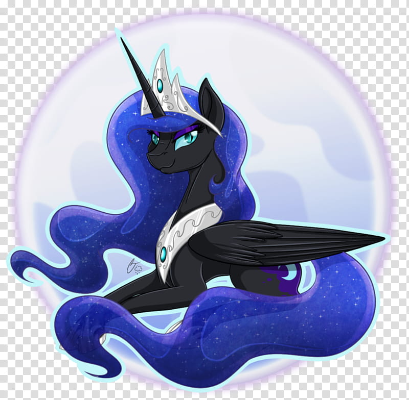 Queen Moon, black and blue character illustration transparent background PNG clipart