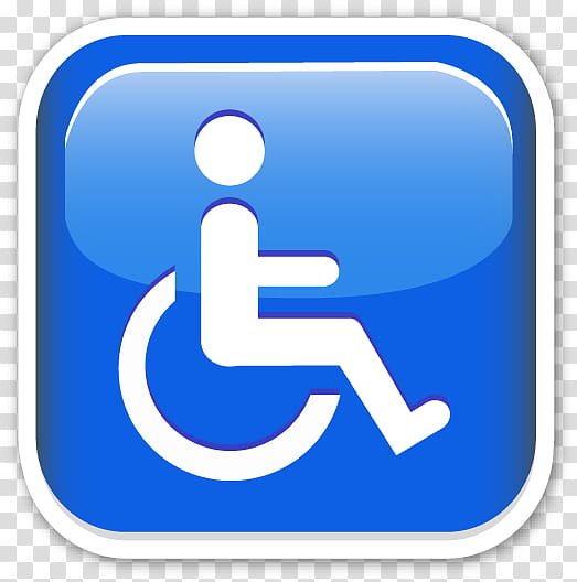 Car Emoji, Wheelchair, Disability, Disabled Parking Permit, Car Park, Symbol, Blue, Text transparent background PNG clipart