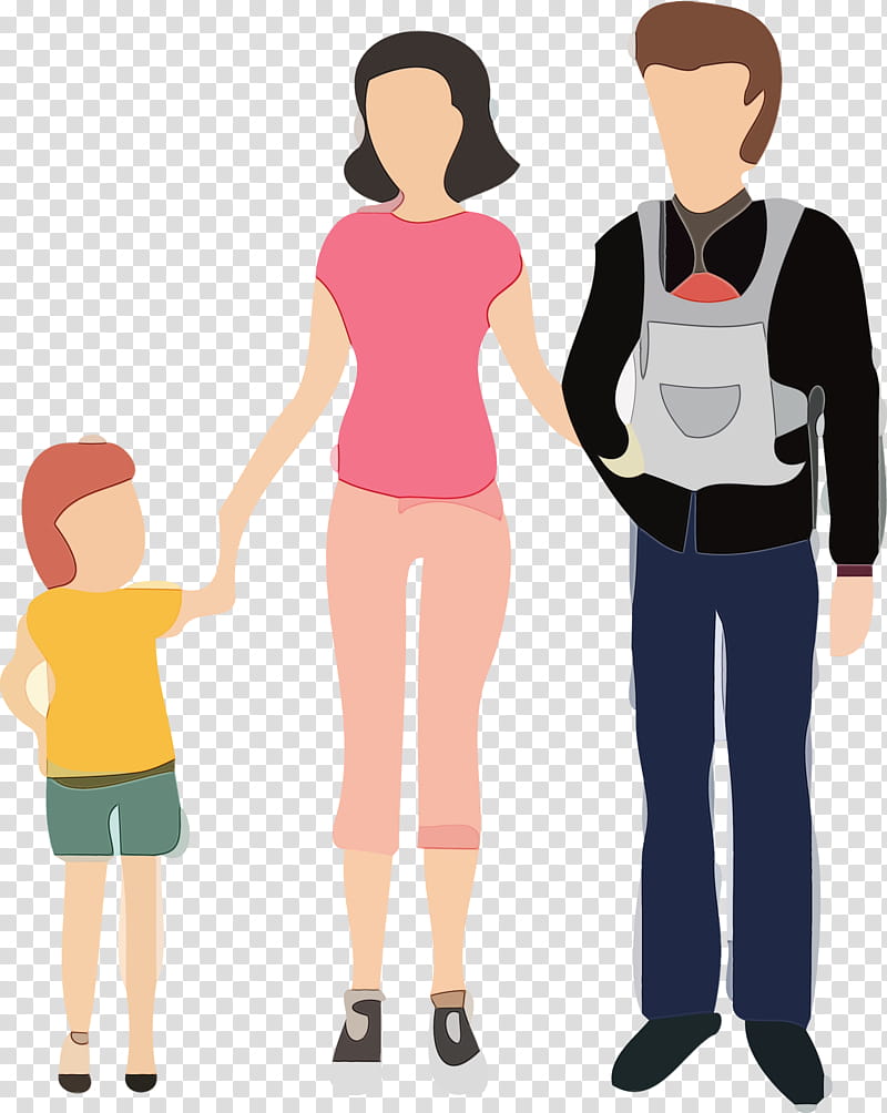 people standing cartoon gesture conversation, Family Day, Happy Family Day, International Family Day, Watercolor, Paint, Wet Ink, Child transparent background PNG clipart