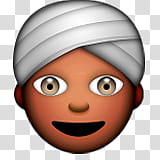 male with turban emoji transparent background PNG clipart