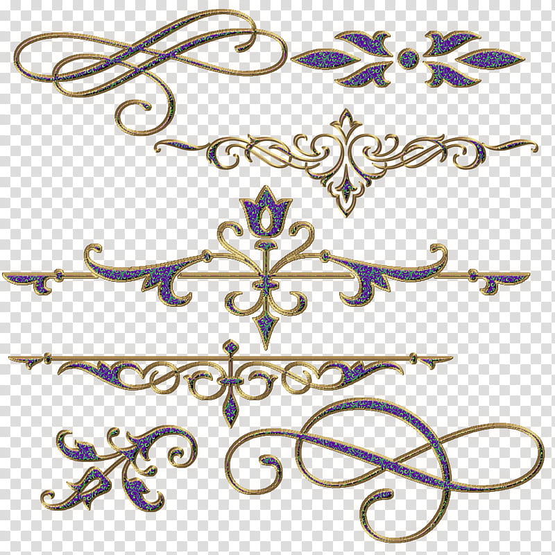 DiZa decorative element, assorted floral designs transparent background PNG clipart