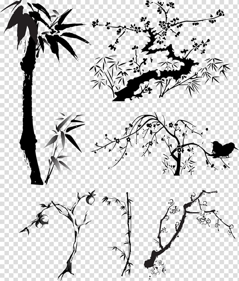 Bamboo Leaf, China, Tree, Painting, Plants, Chinese Dragon, Chinese Painting, Branch transparent background PNG clipart