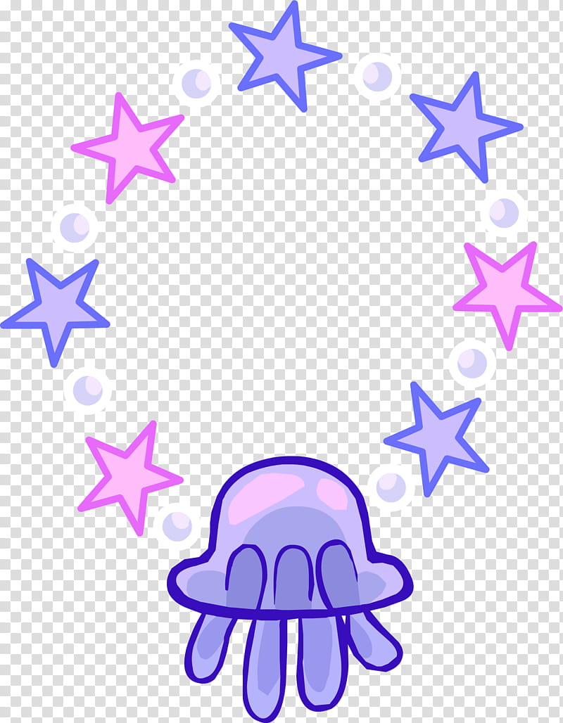 Blue Star, Penguin, Necklace, Club Penguin, Jellyfish, Logo, SWF, Purple transparent background PNG clipart