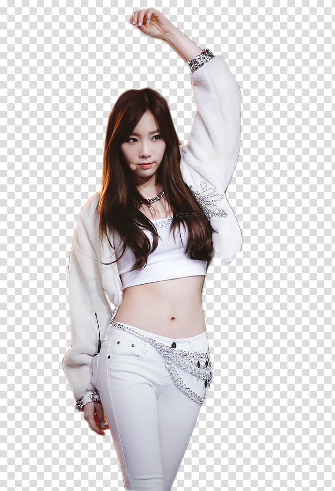 Taeyeon SNSD , Kim Taeyeon raising left arm transparent background PNG clipart