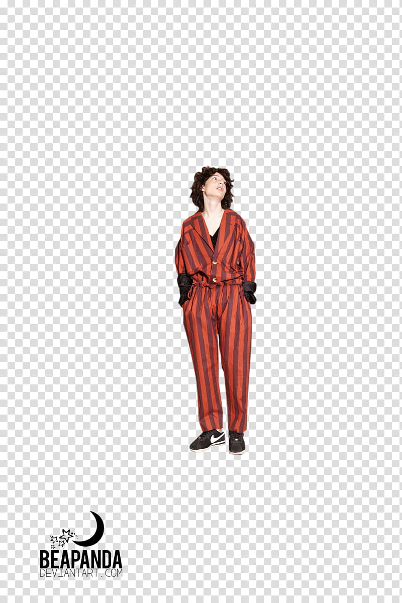 Finn Wolfhard, woman standing with text overlay transparent background PNG clipart