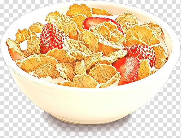 food cuisine breakfast cereal corn flakes dish, Cartoon, Frosted Flakes, Ingredient, Complete Wheat Bran Flakes, Vegetarian Food transparent background PNG clipart