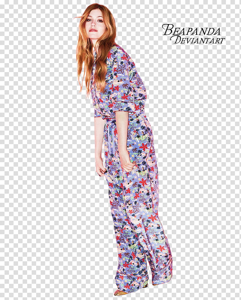 Katherine McNamara, women's multi color jumpsuit with text overlay transparent background PNG clipart