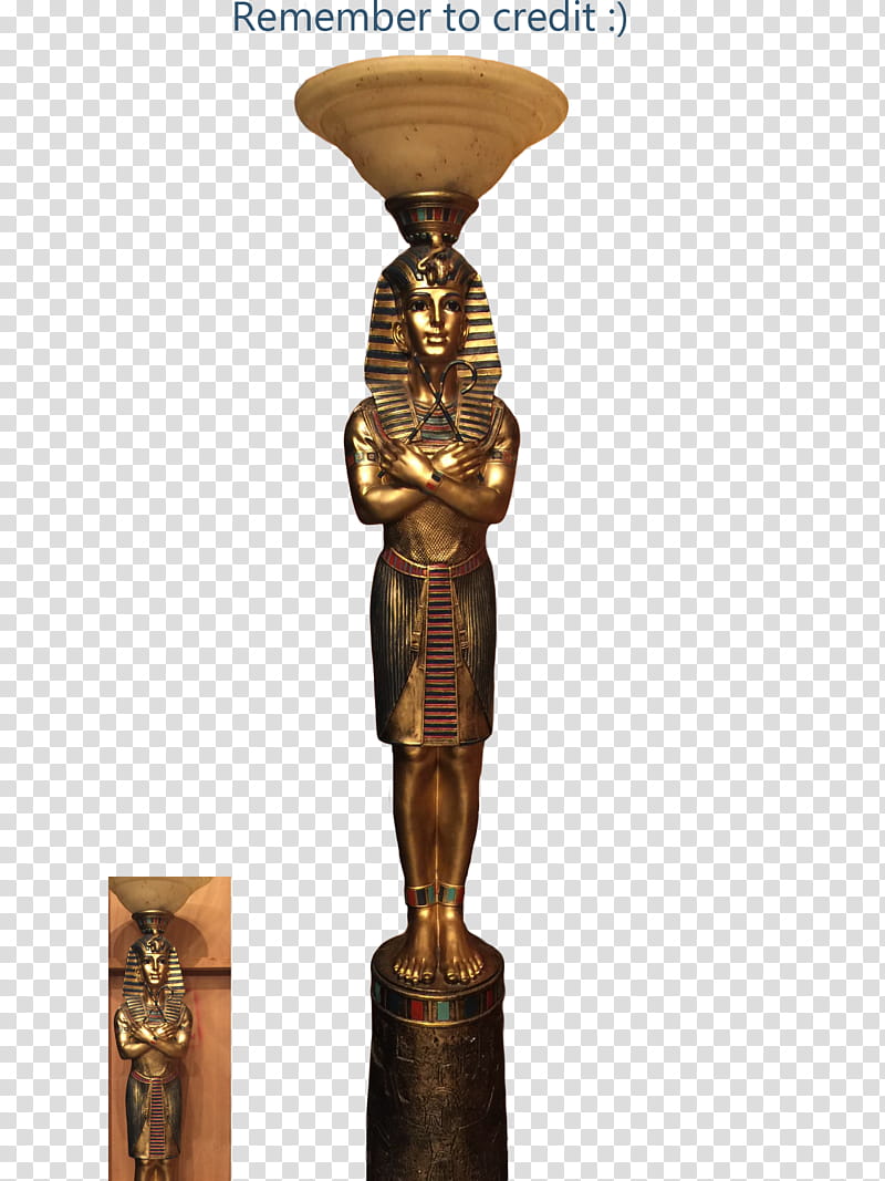 Egyptian Statue , brown pharoah themed lamp transparent background PNG clipart