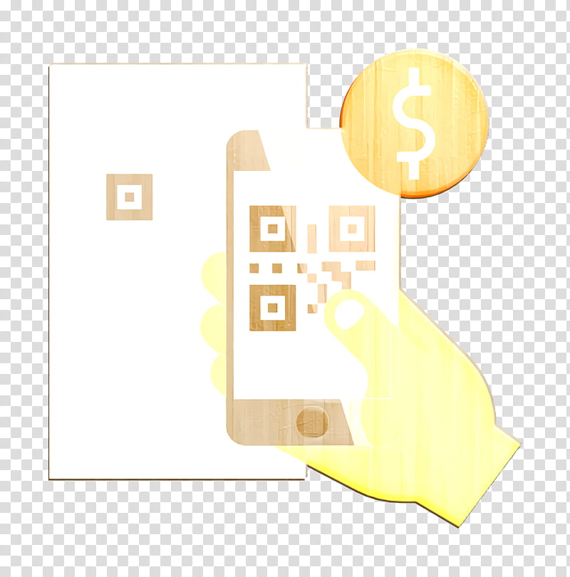 E-commerce and shopping elements icon Qr code icon, Ecommerce And Shopping Elements Icon, Text, Yellow, Logo, Line transparent background PNG clipart