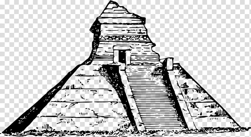 Building, Mesoamerican Pyramids, El Castillo, Maya Civilization, Egyptian Pyramids, Aztecs, Drawing, Mexico transparent background PNG clipart