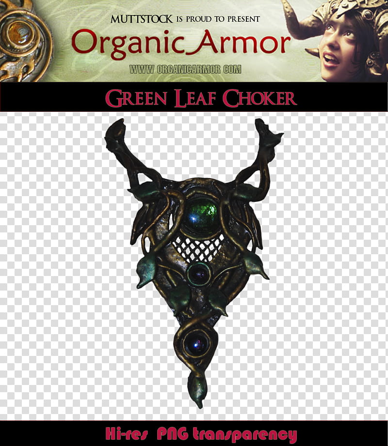 OA Green Leaf Choker, Organic Armor green leaf choker transparent background PNG clipart