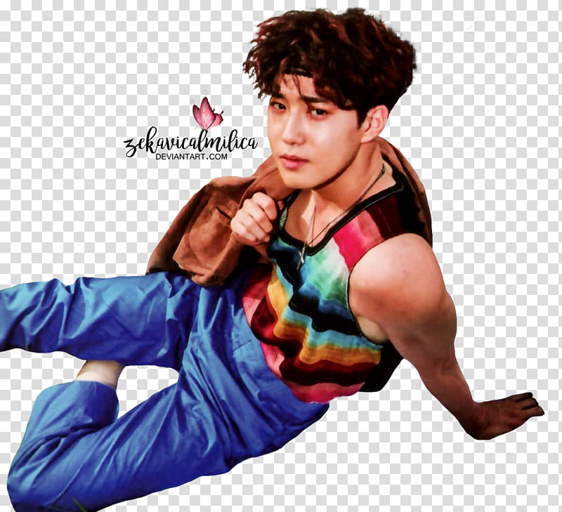 EXO Suho The War, men's multicolored tank top transparent background PNG clipart