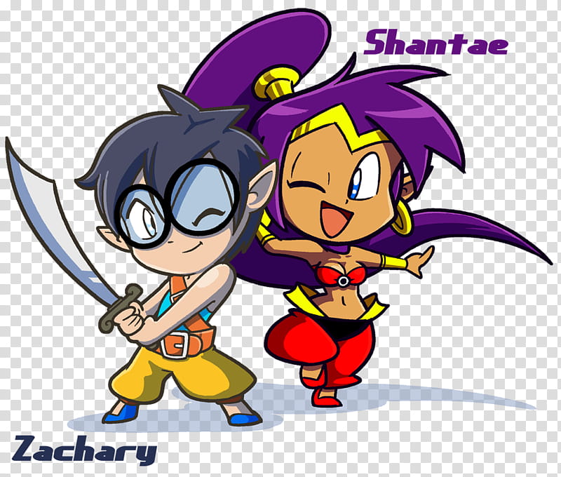 Zachary and Shantae transparent background PNG clipart
