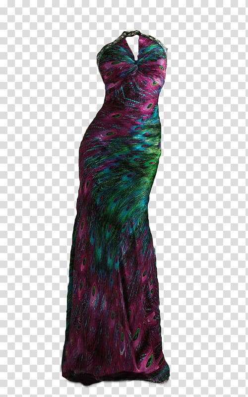 Print Dresses Big , women's purple and green halter bodycon maxi dress transparent background PNG clipart