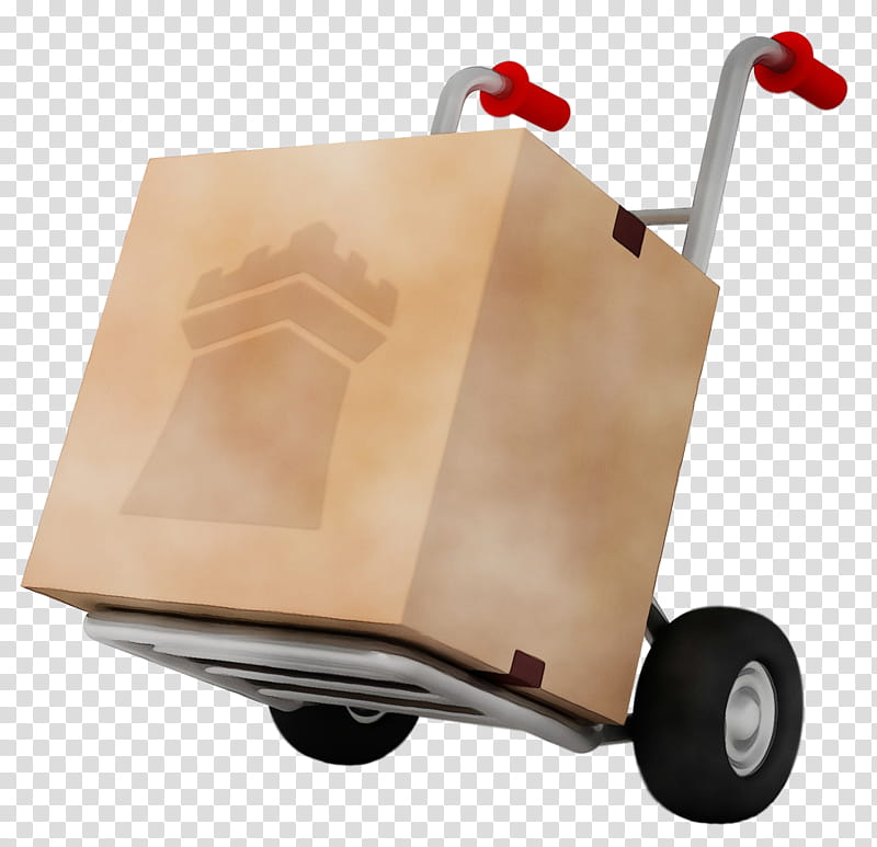 vehicle transport rolling wheel cart, Watercolor, Paint, Wet Ink, Beige, Package Delivery transparent background PNG clipart