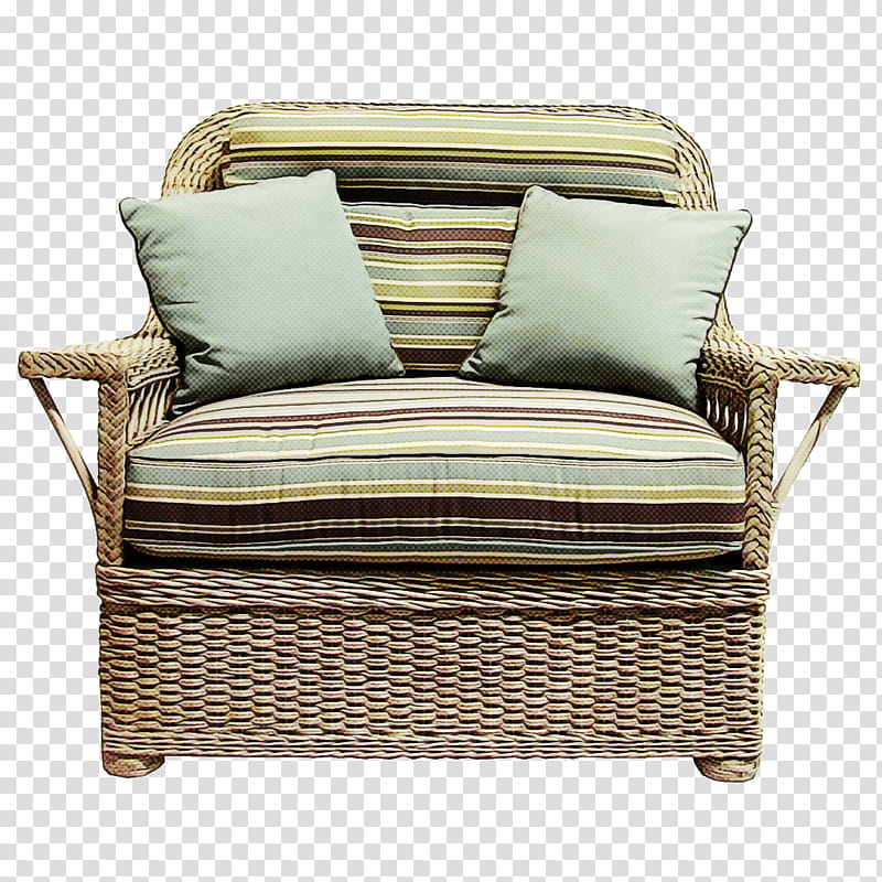 Sea, Cushion, Wicker, Foot Rests, Couch, Chair, Furniture, Resin Wicker transparent background PNG clipart