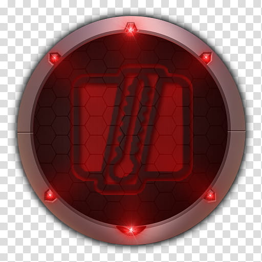 Crysis Style Icon , Crysis Core Temp (, round gray and red frame transparent background PNG clipart