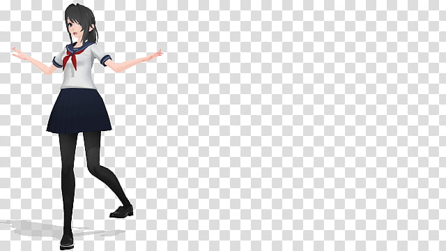 [MMD x YandereSim] Ayano Aishi transparent background PNG clipart