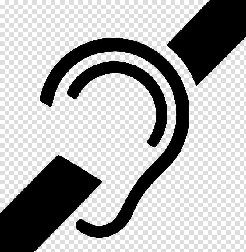 Hearing Loss Line, Deaf Culture, Sign Language, American Sign Language, Symbol, Logo, Drawing, Blackandwhite transparent background PNG clipart