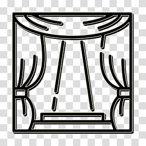 Theater icon Fine Arts icon Stage icon, Line, Line Art, Coloring Book transparent background PNG clipart thumbnail