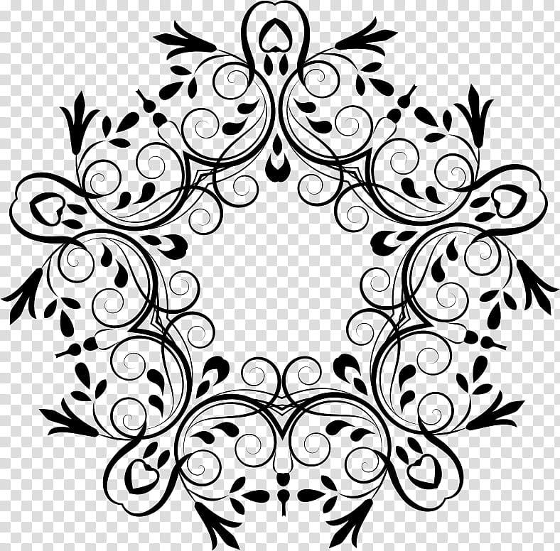 Flower Line Art Vector with Transparent Background