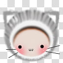 kawaii babies icons, person wearing cat costume transparent background PNG clipart