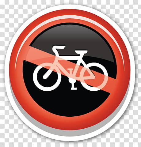 EMOJI STICKER , round bicycle sign transparent background PNG clipart