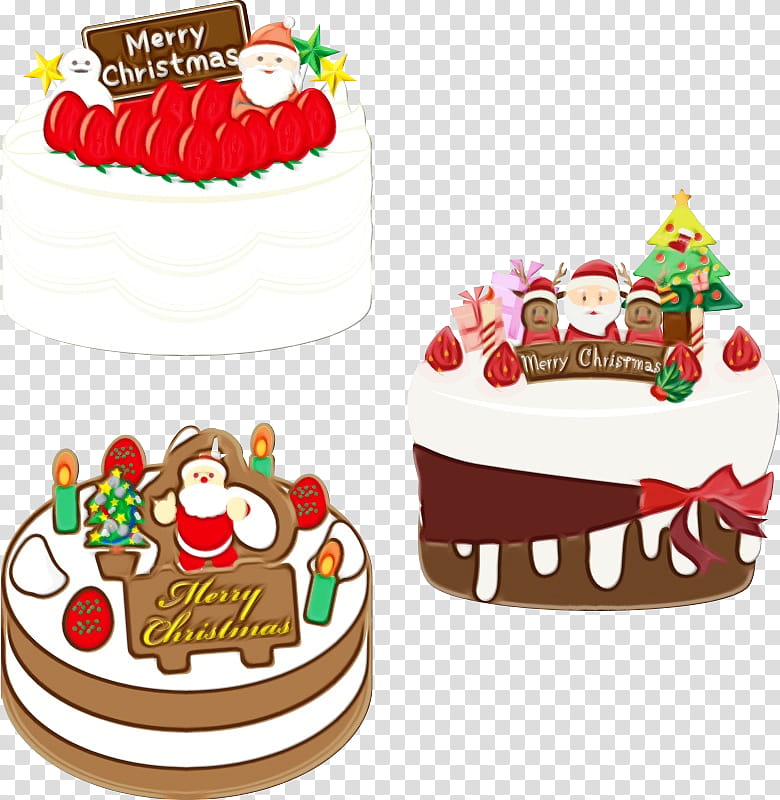 cake cake decorating dessert food icing, Watercolor, Paint, Wet Ink, Baking, Black Forest Cake, Baked Goods transparent background PNG clipart