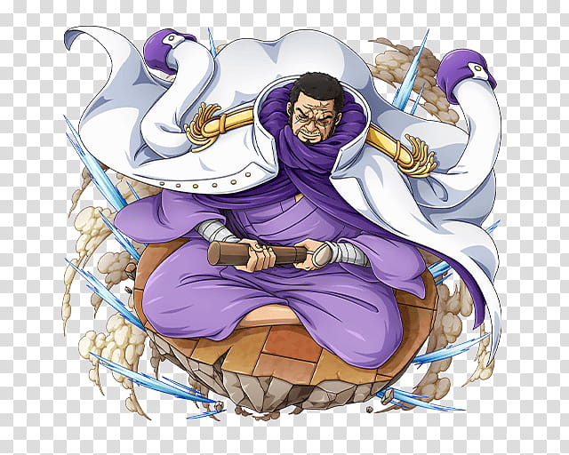 Issho aka Admiral Fujitora, One Piece swordsman anime character transparent background PNG clipart