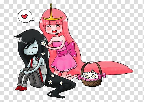 Princess Bubblegum and Marceline the Vampire Quee transparent background PNG clipart
