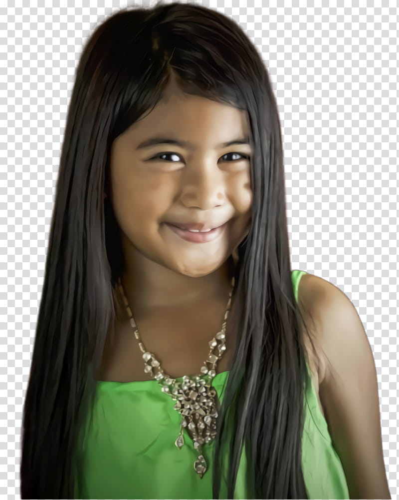 little girl with black hair