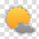 plain weather icons, , yellow sun and white cloud illustration transparent background PNG clipart