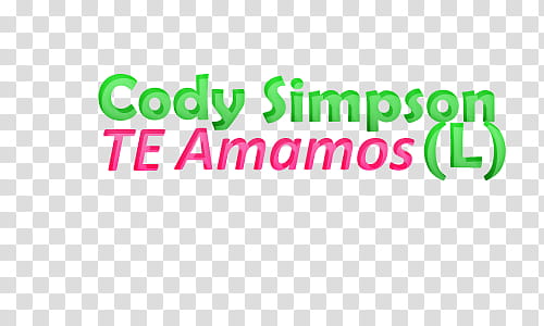 Texto Cody Simpson TE Amamos L transparent background PNG clipart