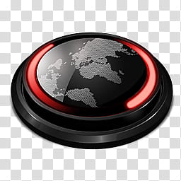 ProRED, round black and red map icon transparent background PNG clipart