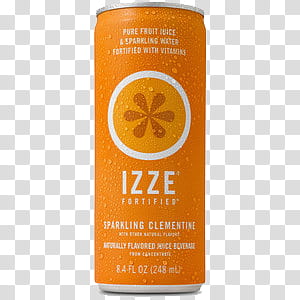 ORANGES oh my,  ml. Izze Fortified sparkling clementine pur fruit juice can transparent background PNG clipart