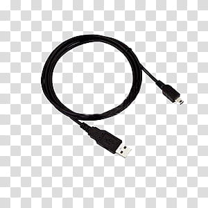 Cables, black micro to USB cable transparent background PNG clipart