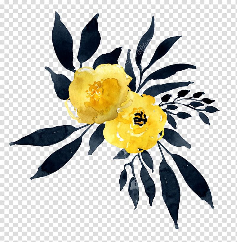 Watercolor Flower, Watercolour Flowers, Watercolor Painting, Yellow, 2018, Petal, Yellow Flower, Plant transparent background PNG clipart