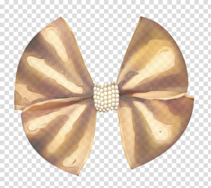 Gold Ribbon Ribbon, Metal, Bow Tie, Yellow, Beige, Butterfly, Brooch, Hair Accessory transparent background PNG clipart