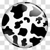 Animal Print PINS, white and black cow print button pin transparent background PNG clipart