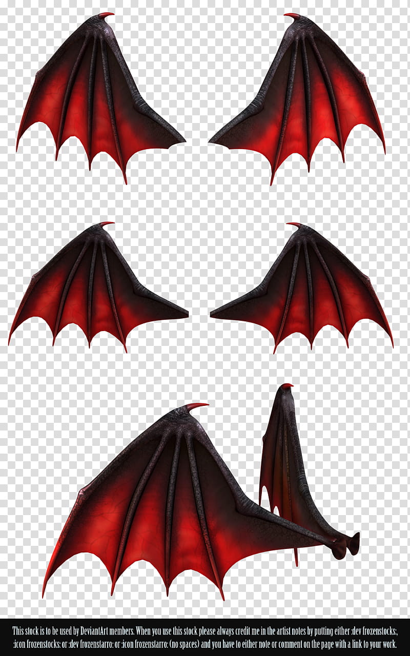 folded demon wings